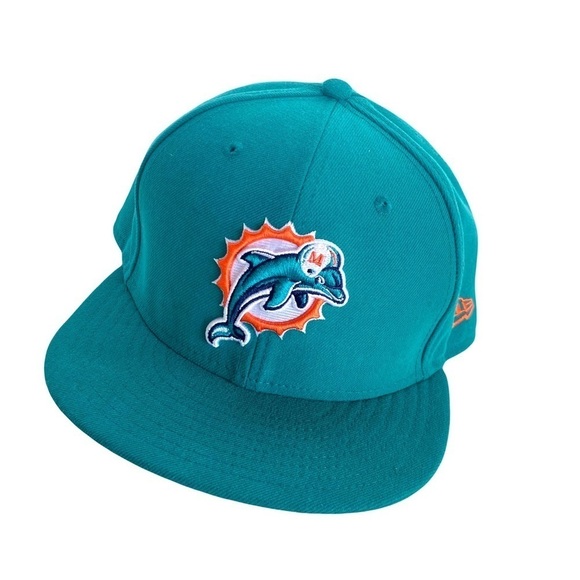 SALE 🛍️ NFL Miami Dolphins 59Fifty Mens size  7 1/4 - Picture 1 of 8